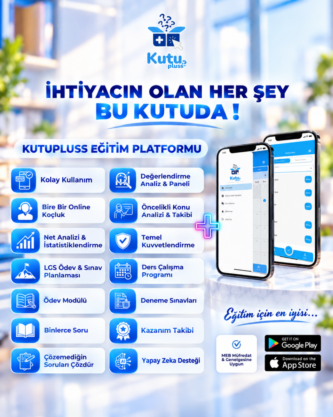 Kutupluss Eğitim Platformu özellikleri